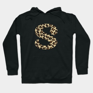 Letter S Leopard Cheetah Monogram Initial Hoodie